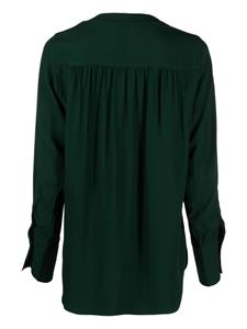 Closed V-neck ruffle-detail blouse - Groen