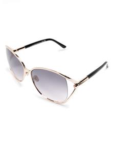 TOM FORD Eyewear oval-frame gradient-lenses sunglasses - Zwart
