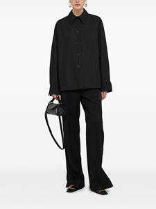 Jil Sander pointed-collar cotton shirt - Zwart