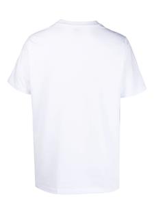 New Balance logo-patch cotton T-shirt - Wit