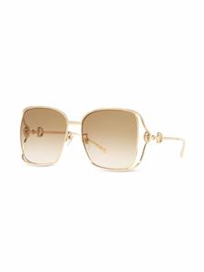 Gucci Eyewear Zonnebril met oversized montuur - Goud