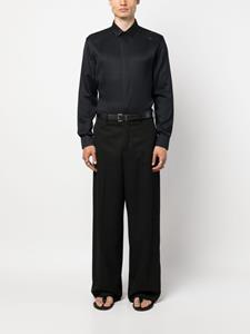 Saint Laurent Overhemd van linnen-zijdemix - Zwart