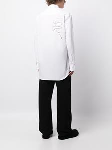 Ann Demeulemeester Overhemd met tekst - Wit