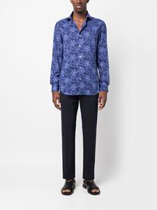 Fedeli Overhemd met paisley-print - Blauw