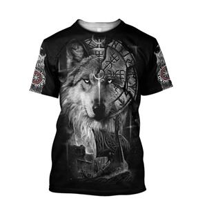 ETST WENDY 005 Viking Wolf/Lion  Eyes Tattoo 3D All Over Printed Men t shirt Summer Casual Tee shirts Unisex street Tshirt