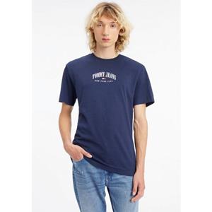 Tommy Jeans Logo-Embroidered Organic Cotton Varsity T-Shirt - L