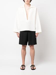 Saint Laurent Overhemd met V-hals - Wit