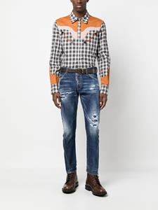 Dsquared2 check-print Western-style shirt - Grijs