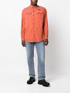 Dsquared2 Overhemd met logopatch - Oranje