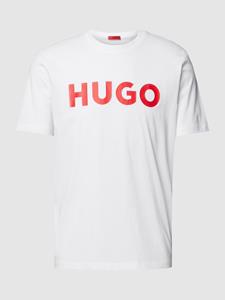 HUGO T-shirt met labelopschrift, model 'Dulivio'
