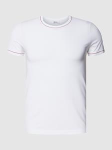 Schiesser T-shirt met geribde ronde hals, model 'Loren'
