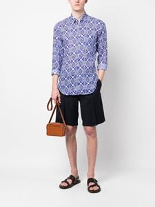 PENINSULA SWIMWEAR Overhemd met geometrische print - Blauw