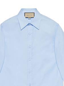 Gucci Overhemd met puntige kraag - Blauw