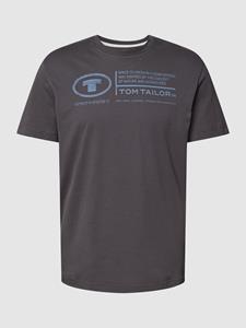 Tom Tailor T-shirt met statementprint, model 'printed crewneck'