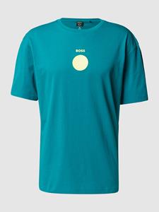 BOSS Green T-shirt met labelprint, model 'Tee 2''