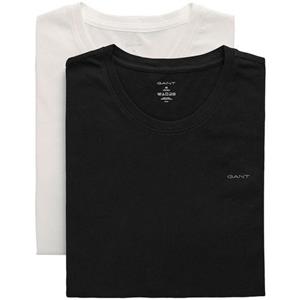 Gant T-shirt C-NECK T-SHIRT 2-PACK van bijzonder zacht materiaal (2-delig)