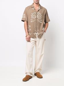 Nanushka Overhemd met borduurwerk - Bruin