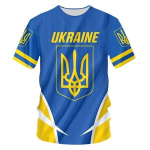 ETST WENDY Ukraine Men's T-Shirts Ukrainian Flag Shirt 3D Printed O-Neck Oversized Short Sleeves Jersey Fashion Men's Clothing Streetwear