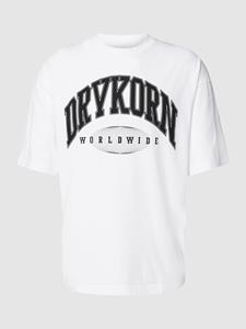 Drykorn T-shirt met logoprint, model 'HUNT'