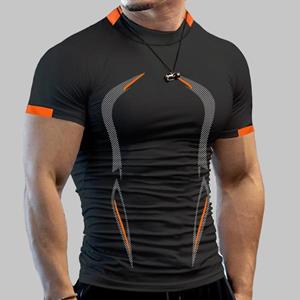 Keep Health Care Mode Heren Fitness T-shirt Outdoor Sport Casual Tops met korte mouwen Slim Basketbal Training Tee