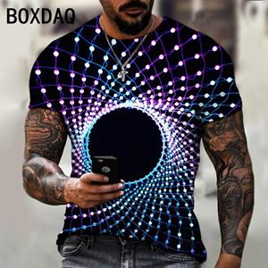 ETST WENDY 05 3D Psychedelic Graphic Print T-Shirt Big Size Men Short Sleeve Casual Tops Visual Feast Abstract Creativity Art Print T-Shirt