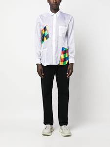 Comme Des Garçons Homme Plus Overhemd met patchwork - Wit