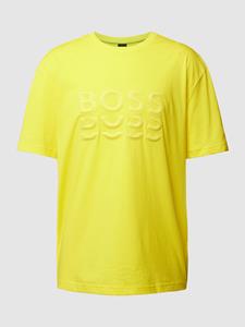 BOSS Green T-shirt met labeldetails