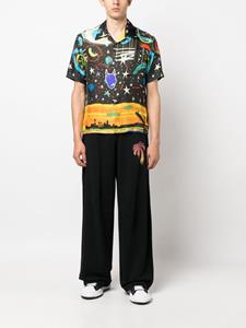 Palm Angels Bowlingshirt met print - Zwart