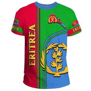 ETST 07 2023 Tessffel Afrika Land Eritrea Leeuw Kleurrijke Retro 3DPrint Mannen/Vrouwen Zomer Casual Grappige Korte Mouwen T-shirts Streetwear