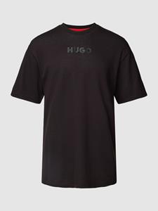 HUGO T-shirt met labelprint, model 'Daktai'