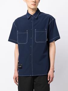 Izzue Overhemd met contrasterende afwerking - Blauw