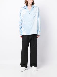 Feng Chen Wang Overhemd met bloemenprint - Blauw