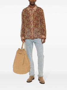 Séfr Jagou overhemd met paisley-print - Bruin
