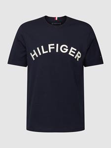 Tommy Hilfiger T-shirt met labelstitching, model 'ARCHED TEE'