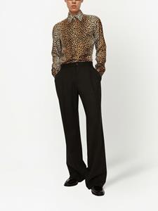 Dolce & Gabbana Overhemd met luipaardprint - Bruin