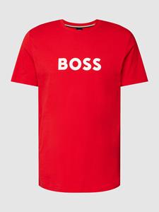 Boss T-shirt met labelprint, model 'Basic Logo'