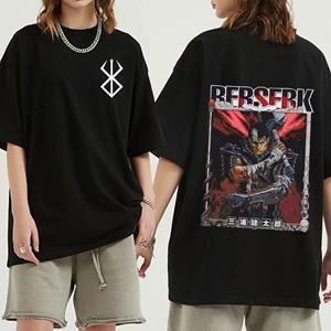 NEXT Urpretty7 Japanese Anime Berserk Guts Graphic T Shirt Swordsman Gatsu Sacrifice Zodd Fight Summer T Shirts Mens Womens Cotton Gothic T-shirts Streetwear