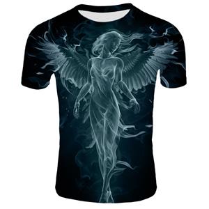TIP723 Men T shirt Spirit Anime  3D Fluorescent Angel Print T Shirt Unisex-Adult Hipster 3D T Shirts Street Hip Hop Oversized T-shirt