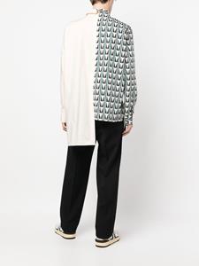 Lanvin Overhemd met geometrische print - Beige