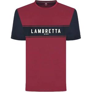Lambretta Burgundy Heren T-shirt SS9819-BURG/NAVY