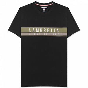 Lambretta Chest Stripe Heren T-shirt SS0157-BLK