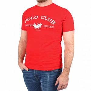 Harvey Miller Polo Club Fashion Heren T-shirt HRM4490 Rood