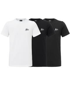 Malelions Small Signature T-Shirt 3-Pack - Black/White/Antra