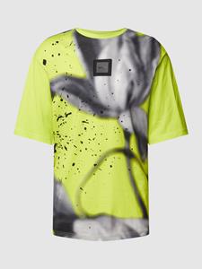 BOSS Green T-shirt met labelpatch, model 'Timono Lotus'