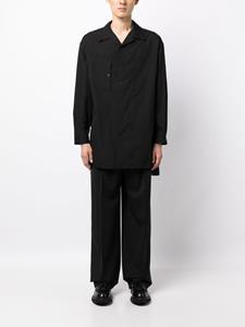 Yohji Yamamoto Overhemd met gespreide kraag - Zwart