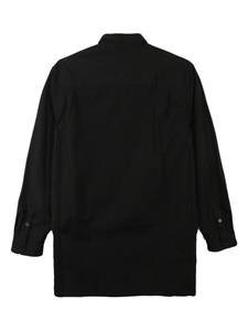 Yohji Yamamoto Overhemd met bandkraag - Zwart