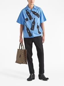 Prada Overhemd met print - Blauw
