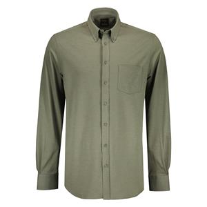 Eagle&Brown  Piqué Katoenen Overhemd Groen - XL - Heren