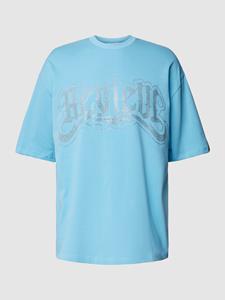 REVIEW Oversized T-shirt met labeldetail van strass-steentjes