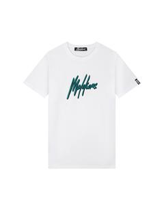 Malelions Men Duo Essentials T-shirt - White/Teal